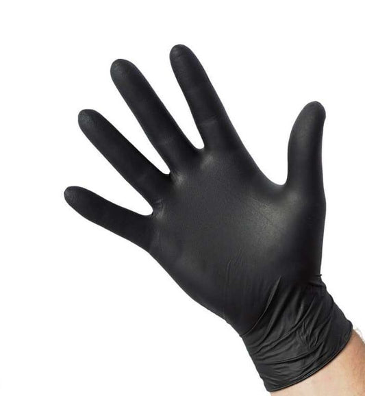 Zwarte Nitril Wegwerphandschoenen - poedervrij & latexvrij
